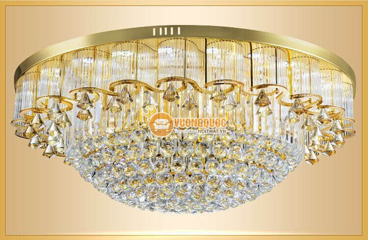 Đèn ốp trần pha lê đẹp treo phòng khách CM221-5